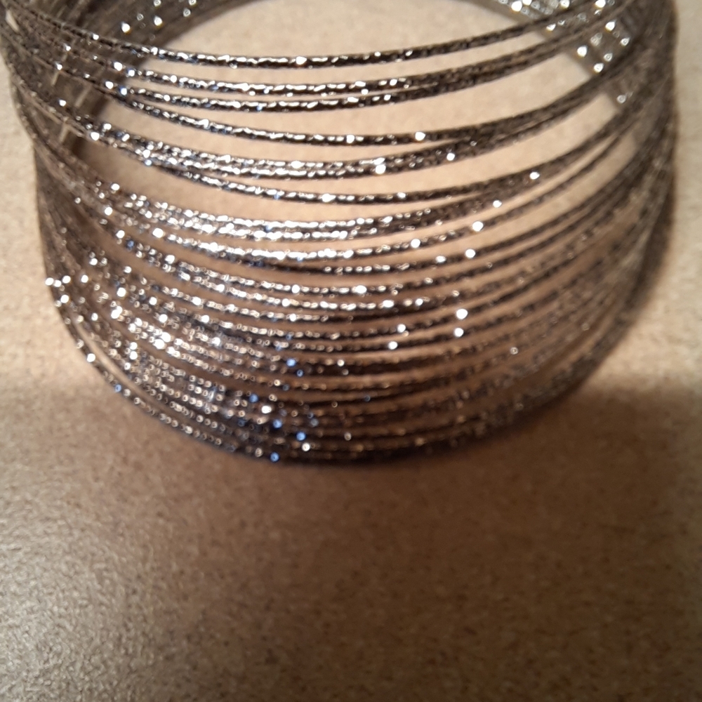 Lisa ROBERTSON Bronze Silver-Tone Multi-Strand Bracelet ITALY - Picture 4 of 4